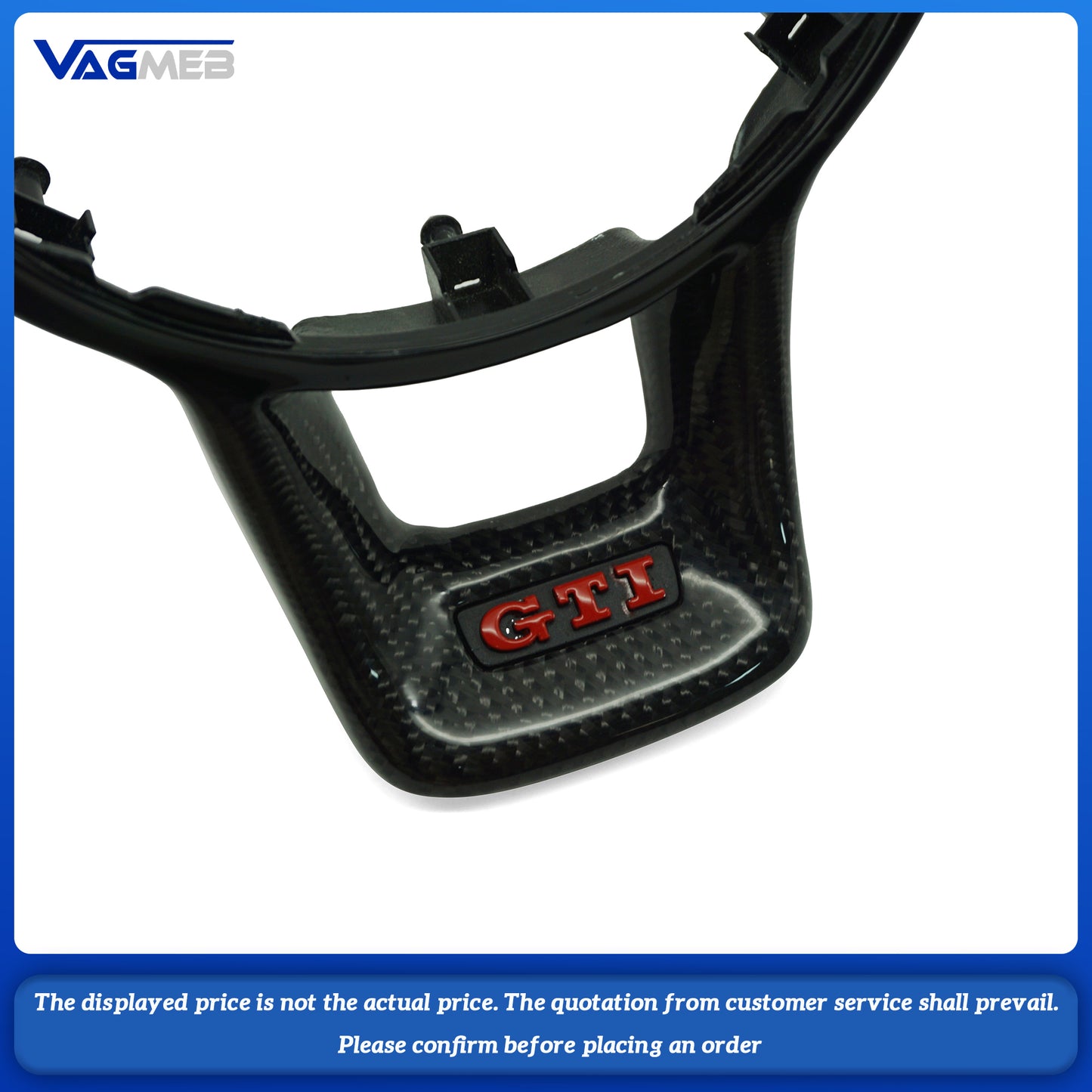 Steering wheel button frame mark GTI LOGO For VW Golf MK7 7.5 GTI GTD GTE R 2013-2020 Polo GTI DSG