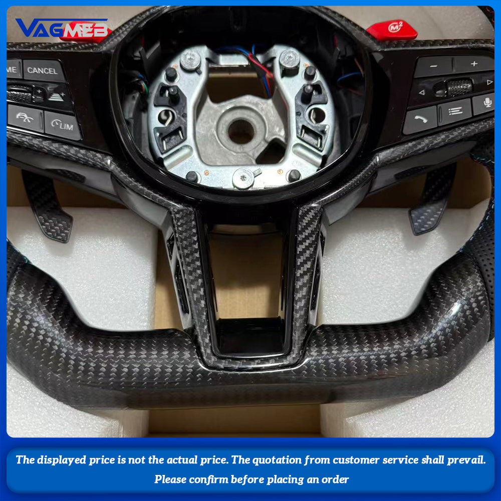 For BMW M3 M4 M340i G80 G81 G82 G42 Car Interior Accessories Customized Carbon Fiber Steering Wheel with Shift Paddles