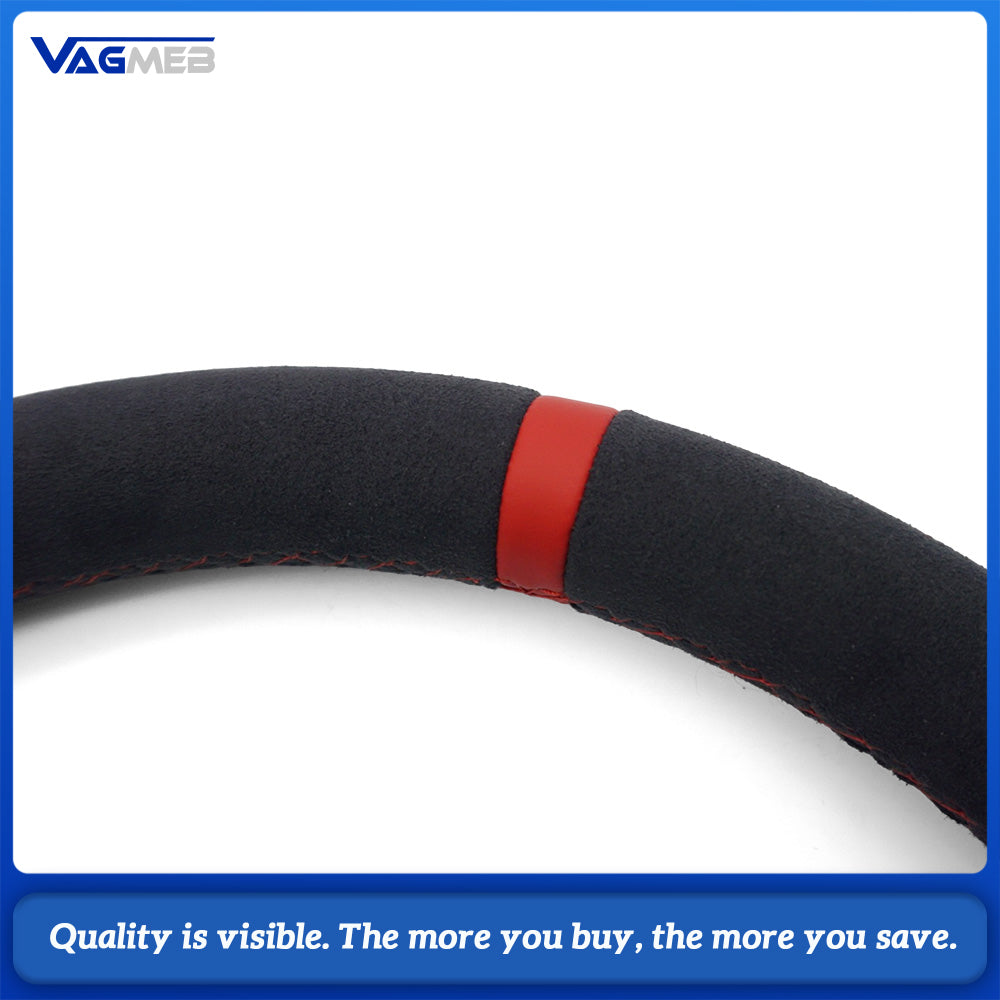 For Audi A4 B9 Full Suede Leather Flat Bottomed Sports Steering Wheel