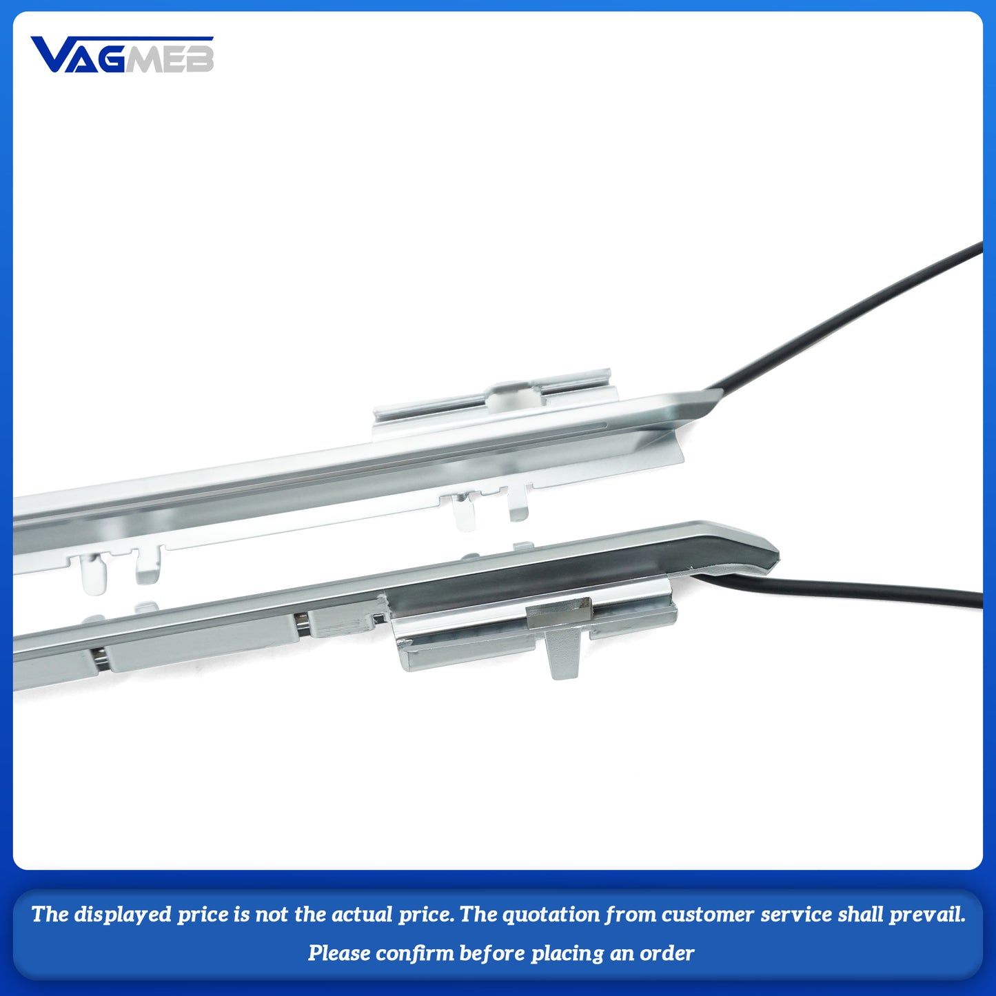 For Audi A6C8, there is a pair of light guide strips on the left and right sides of the front door