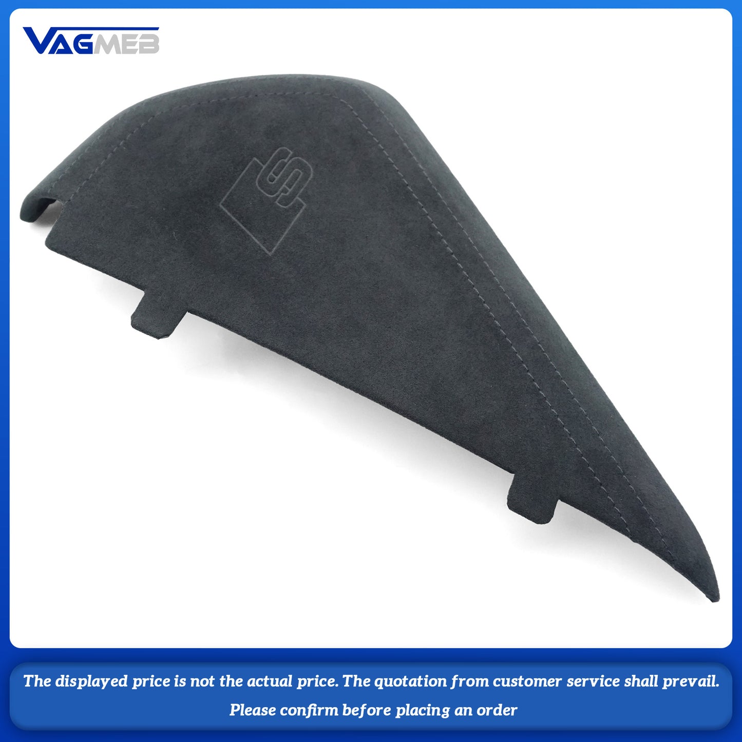 For Audi A4 Q5 Alcantara black Stitching Dashboard Cover S Logo 8WD 857 085A 086A