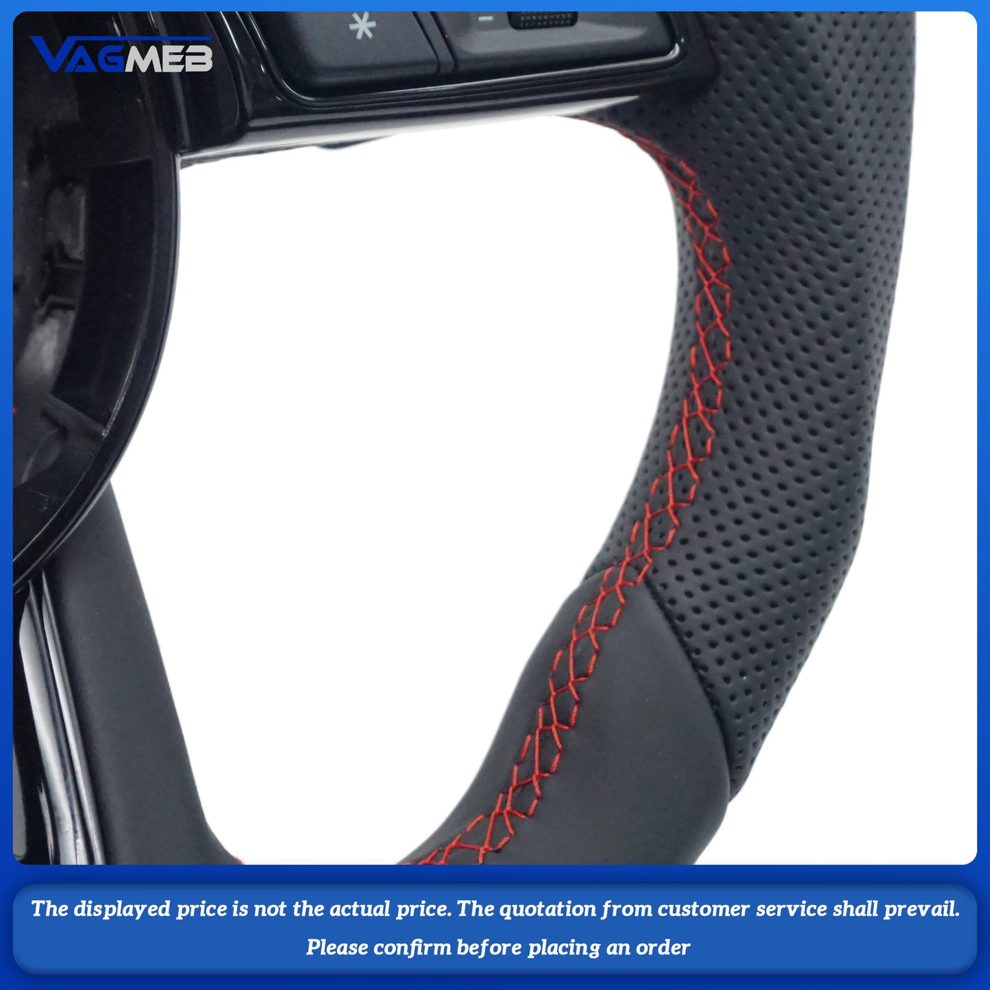 For Audi S logo A4B9, half-punched red line, red return marking with buttons, large paddle shifters, steering wheel