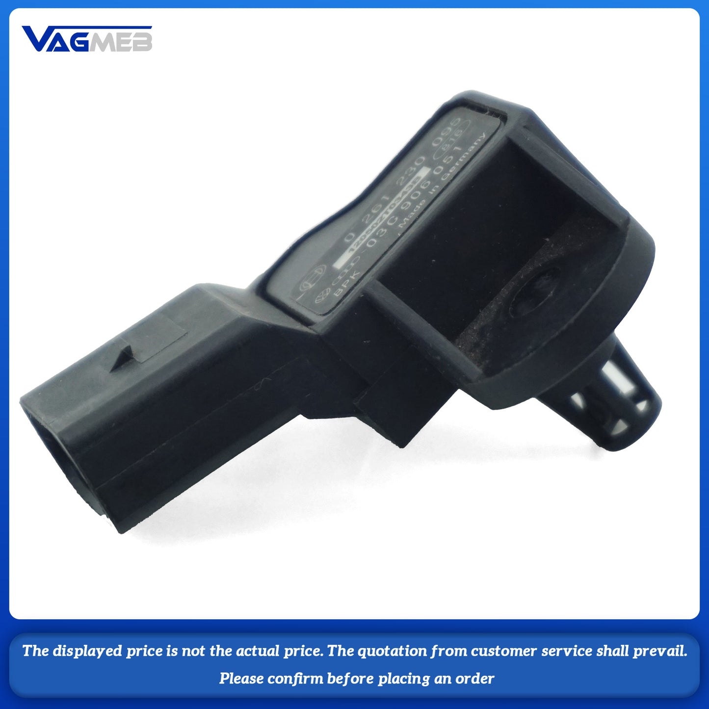 MAP Pressure Sensor 03C 906 051 051F For VW Eos Polo Jetta Golf Passat Bora Touran Audi A3 A4 A6 Q5 Skoda Seat 03C906051 0261230095