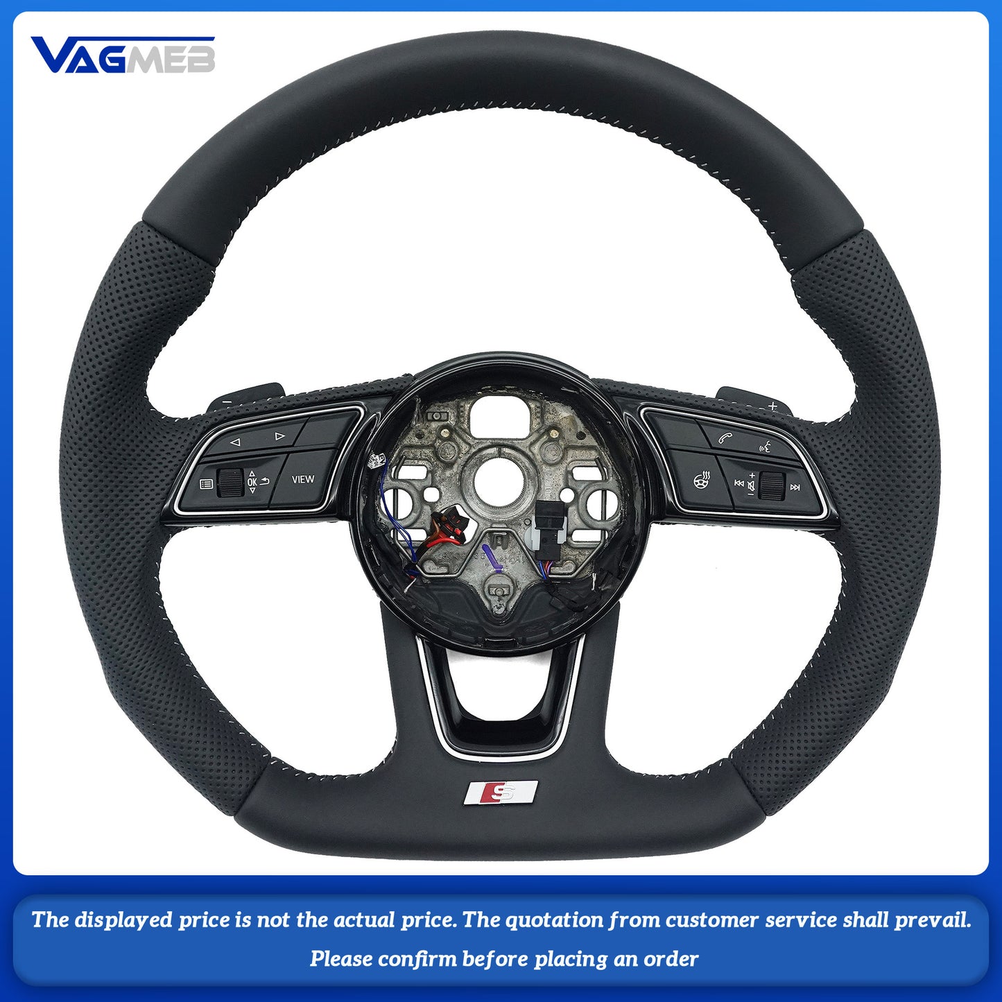 For Audi S logo A3 8V steering wheel with heating