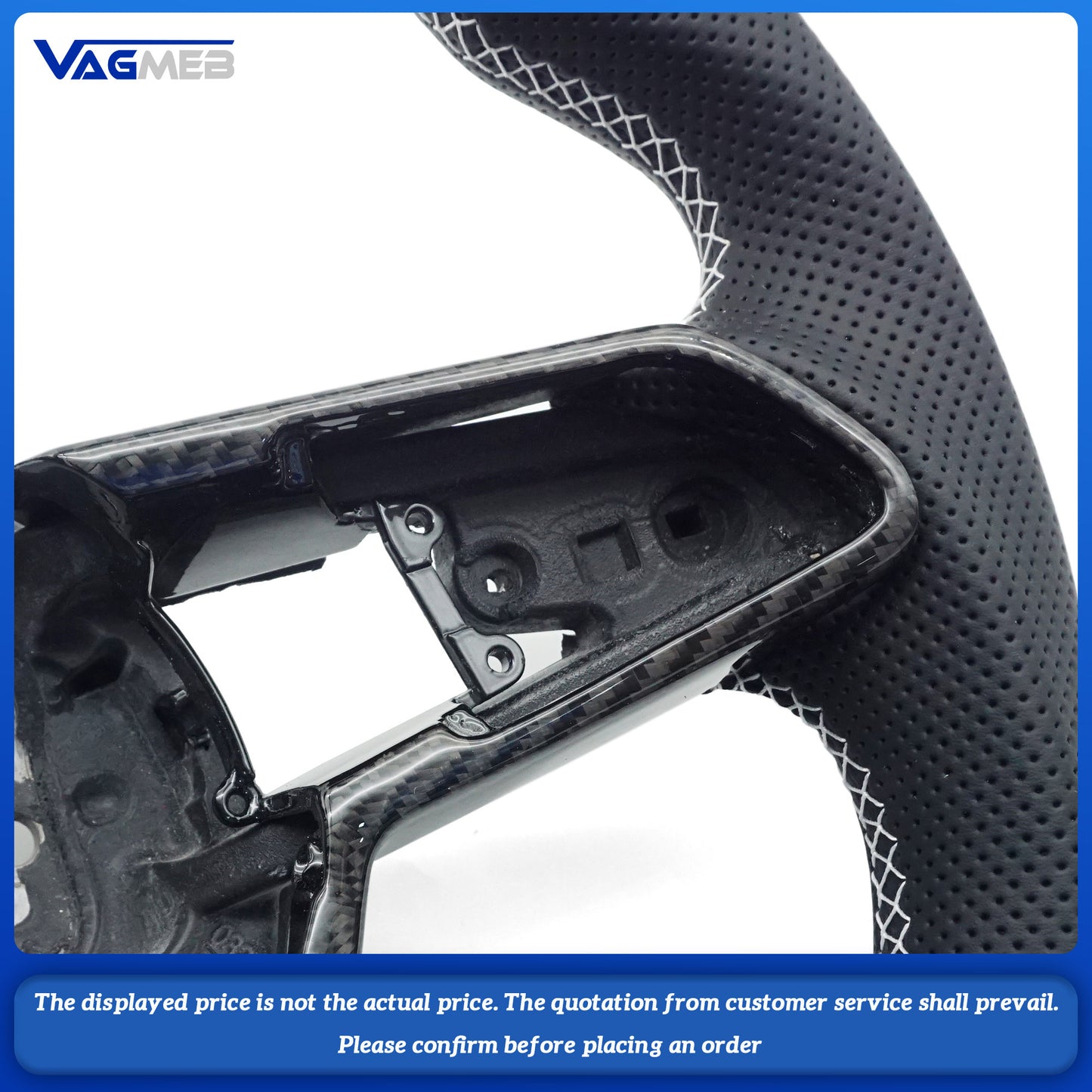 For Audi TT half-hole black line carbon fiber steering wheel