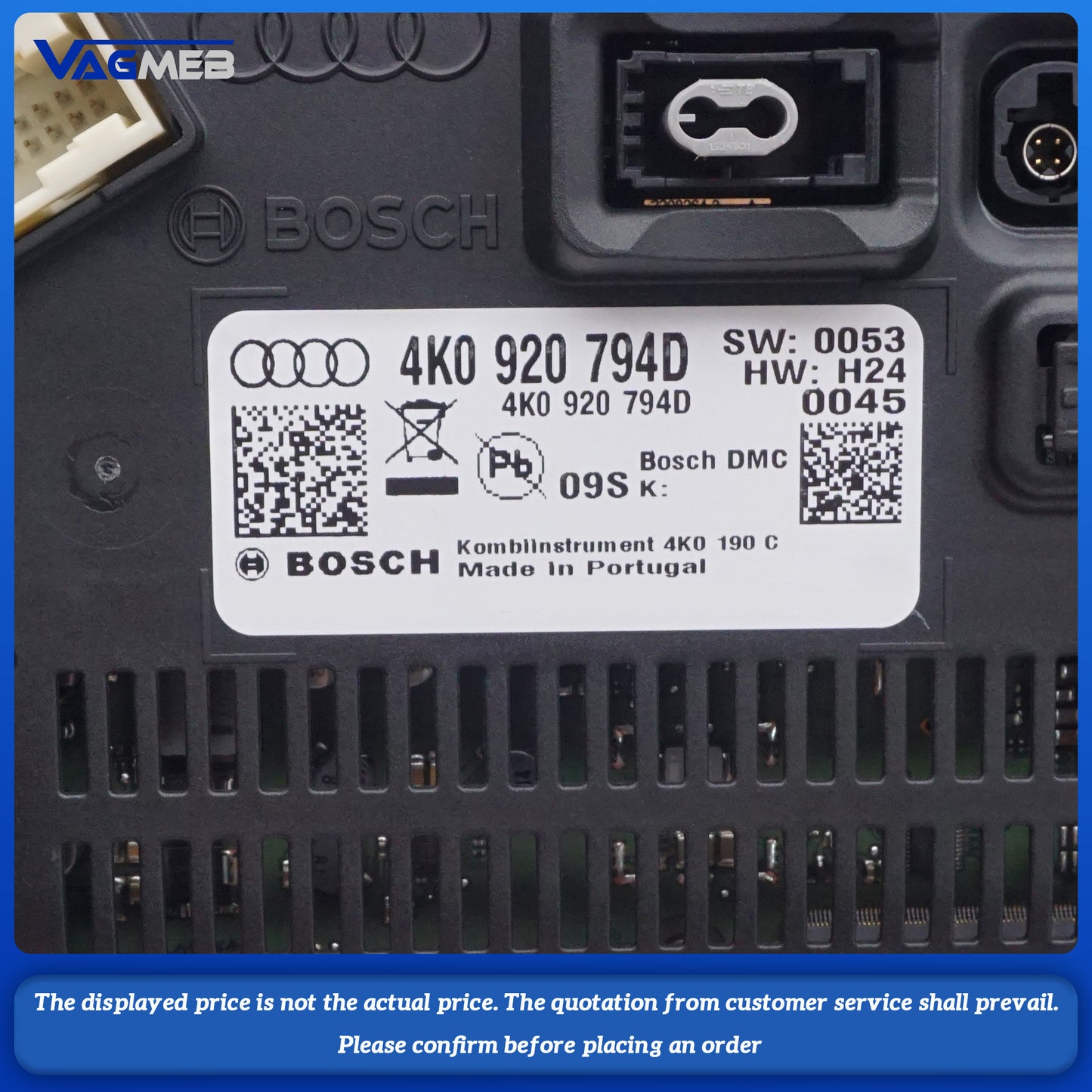 For Audi A6 C8 Speedometer Instrument Cluster Kit 4K0 920 794D