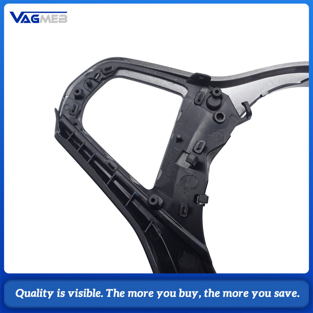 Car Piano Black Steering Wheel Button Decor Frame Trim For BMW G Series, Reserved Heating Switch Hole, No Backlight Hole For Buttons Replacement