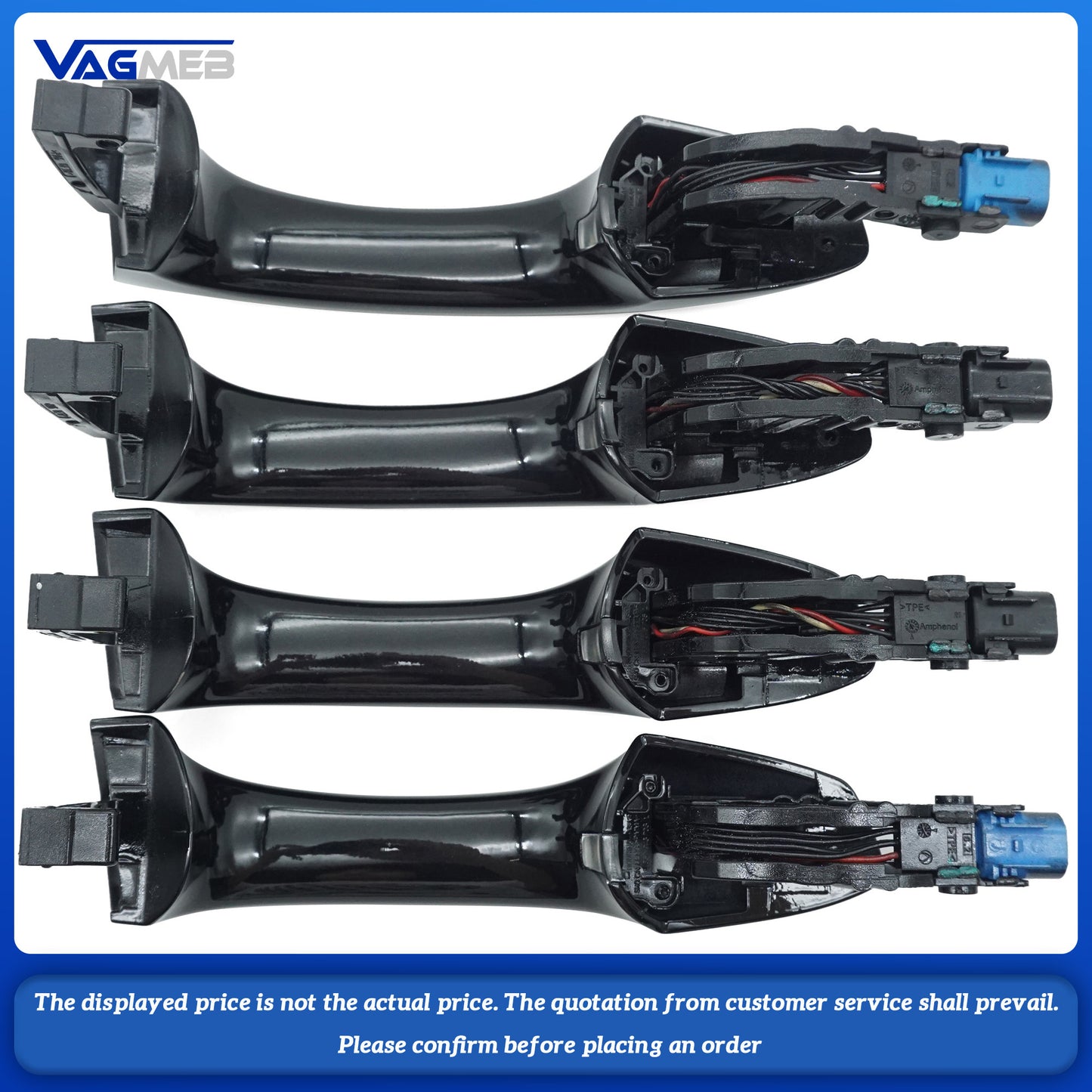 For VW Golf MK7 the electric handbrake is black without electroplating and equipped with a light