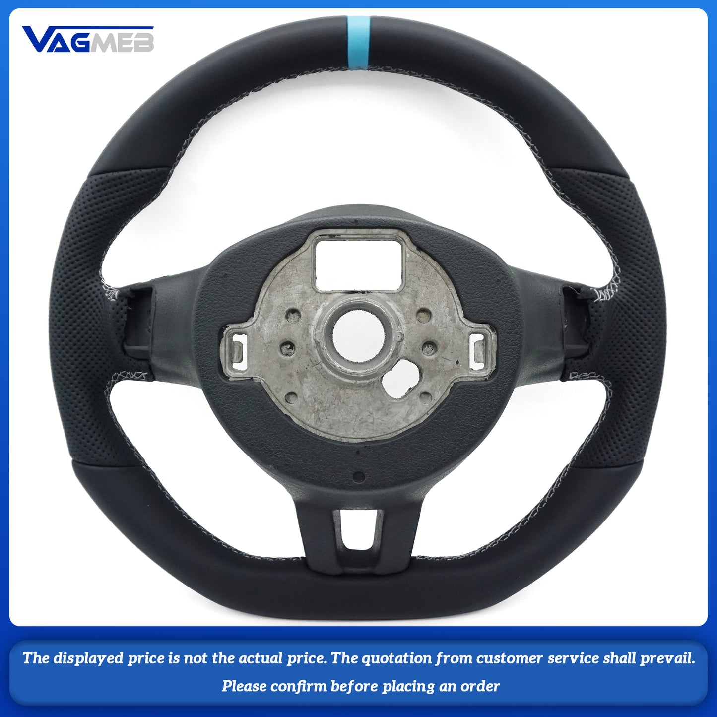 Carbon fiber leather sports steering wheel for Golf 6 GTI GTD R 2009-2013 Polo GTI Tiguan Passat R-Line, Car Accessories
