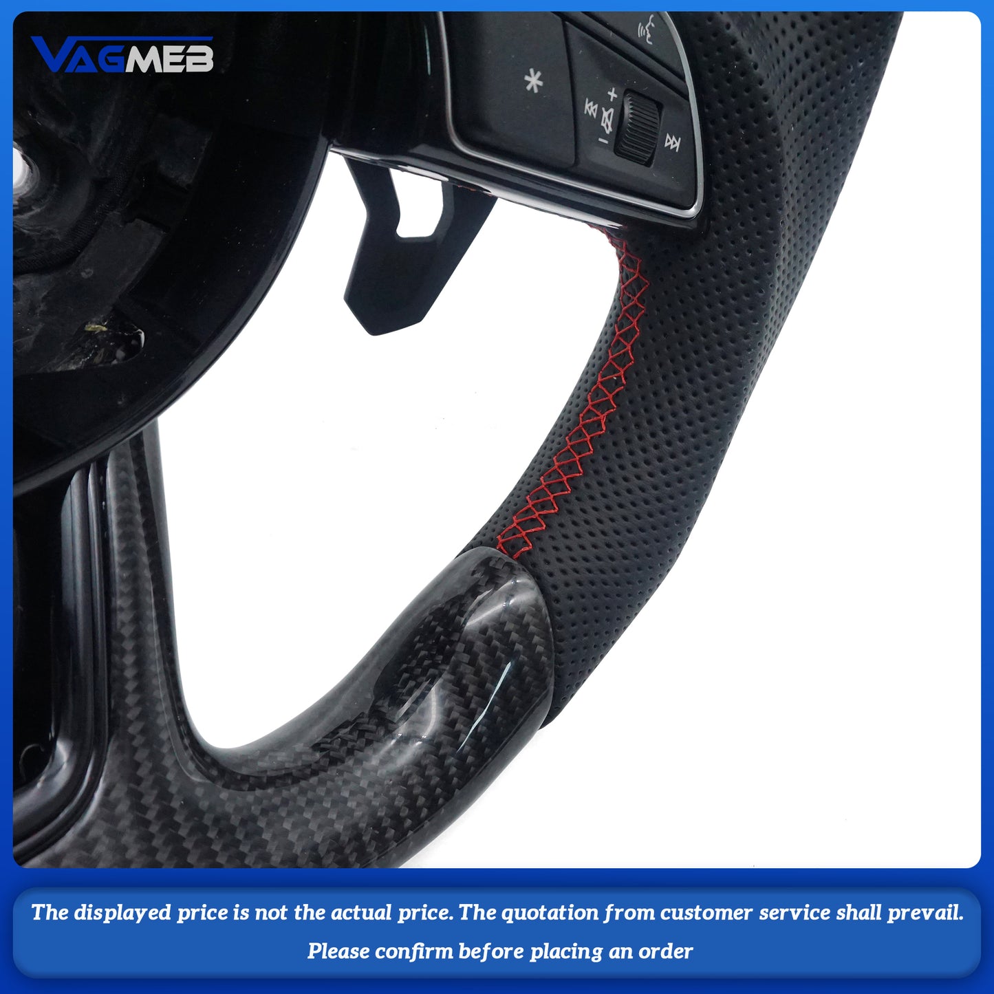 For Audi A4B9 Carbon Fiber Steering Wheel Steering Wheel Assembl