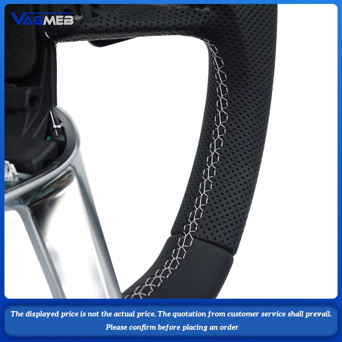 For Audi Sline LOGO Q3 F3, semi-perforated steering wheel without buttons and with paddles
