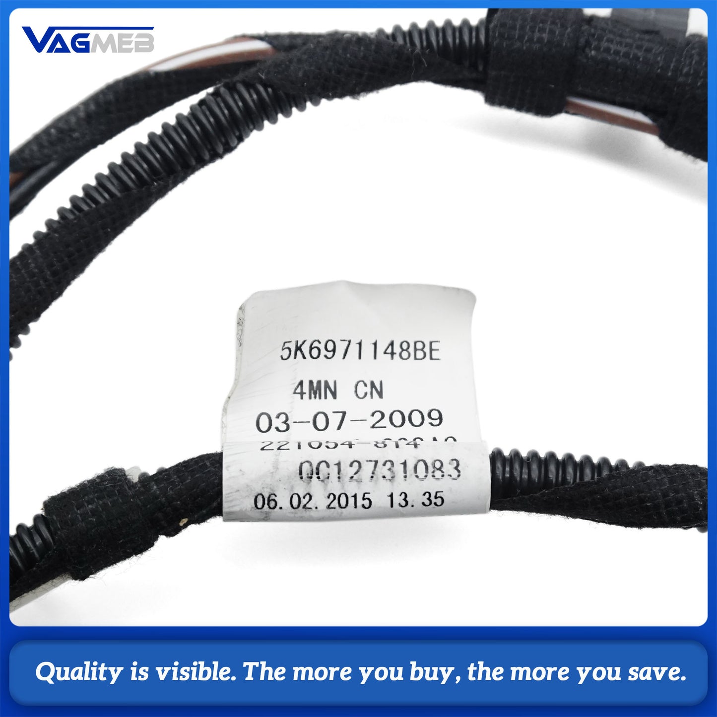Right Tailgate Cable Line Wire Set With Diversity Window Aerial For VW Golf 5K6 971 148BE