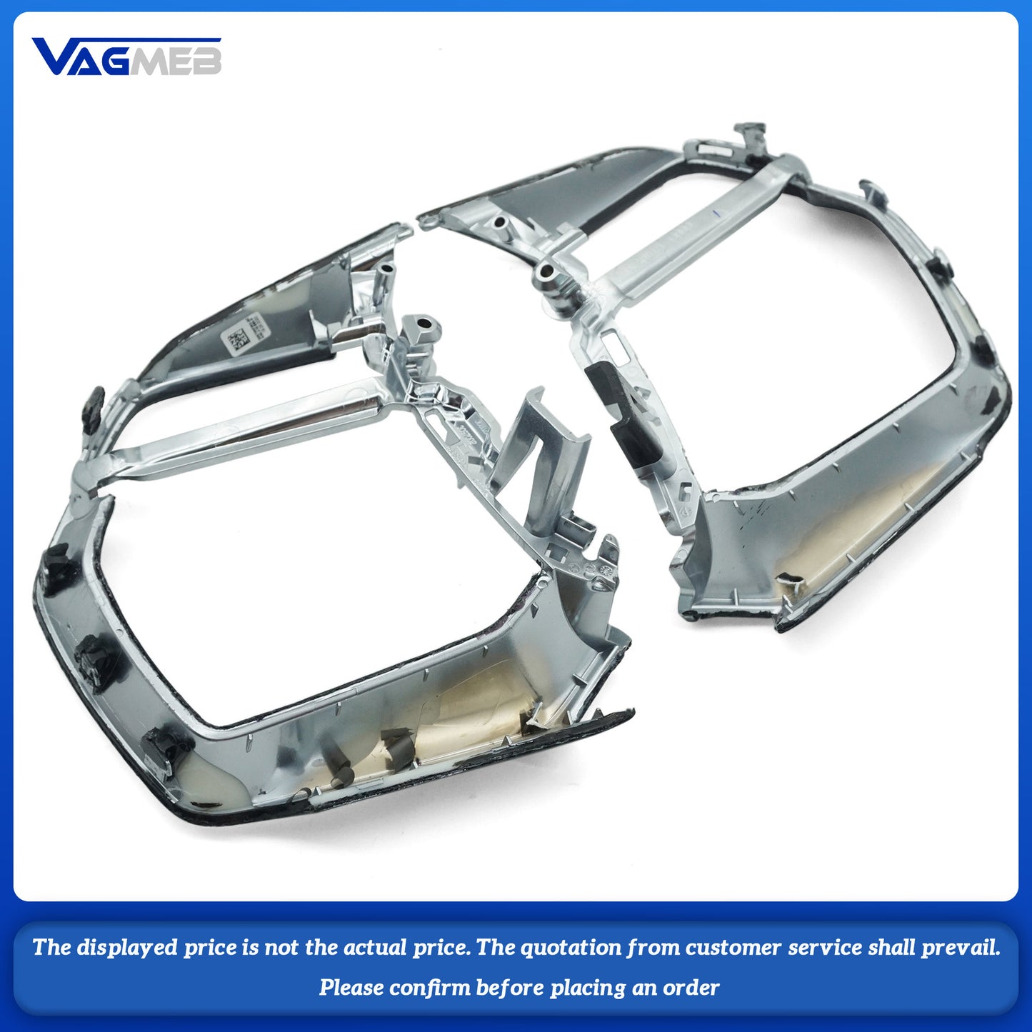 For Audi A8 A pair of carbon fiber steering wheel button frames