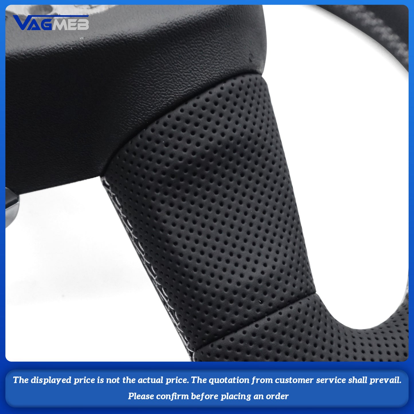 For Audi S RS Sline logo Q5 FY custom Leather semi-perforated steering wheel with heating