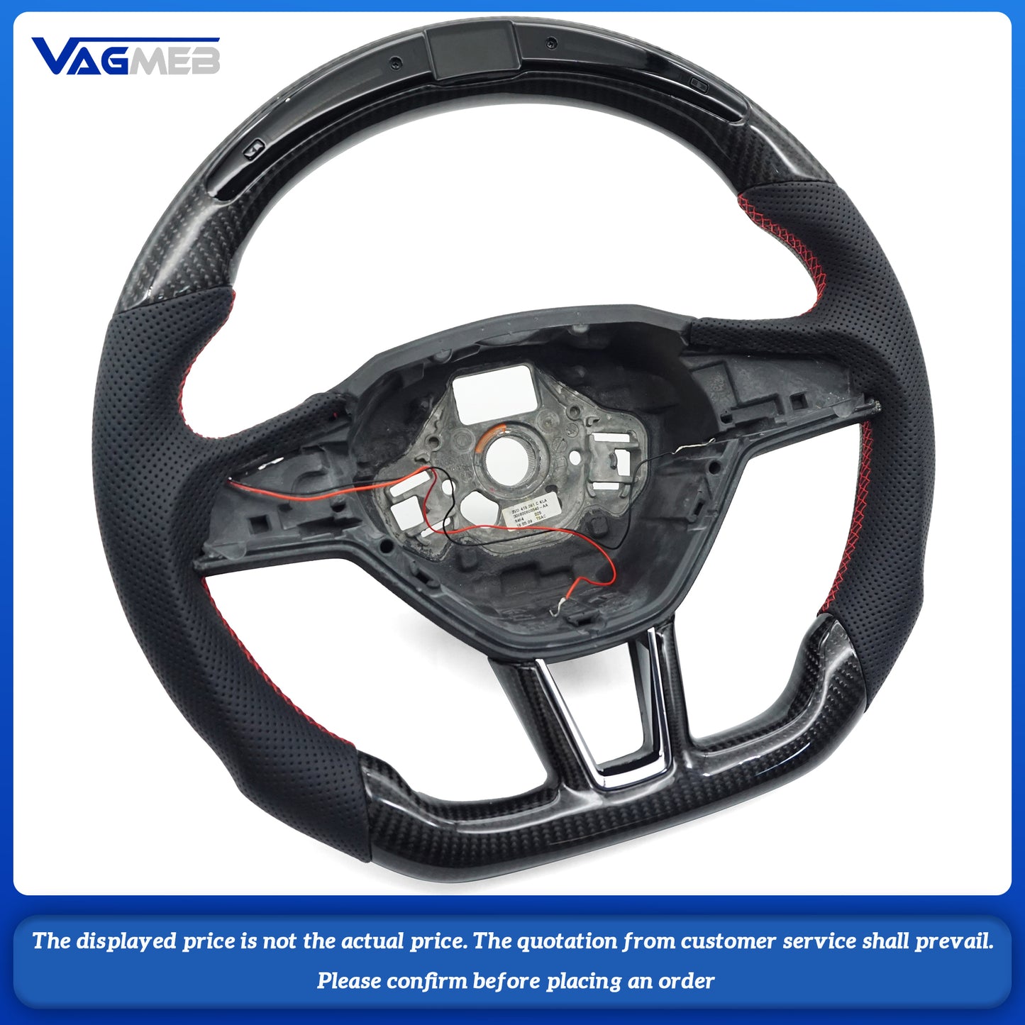 For Skoda Octavia VRS 2015-2020 Model Carbon Fiber Steering Wheel Customized Sport Wheel