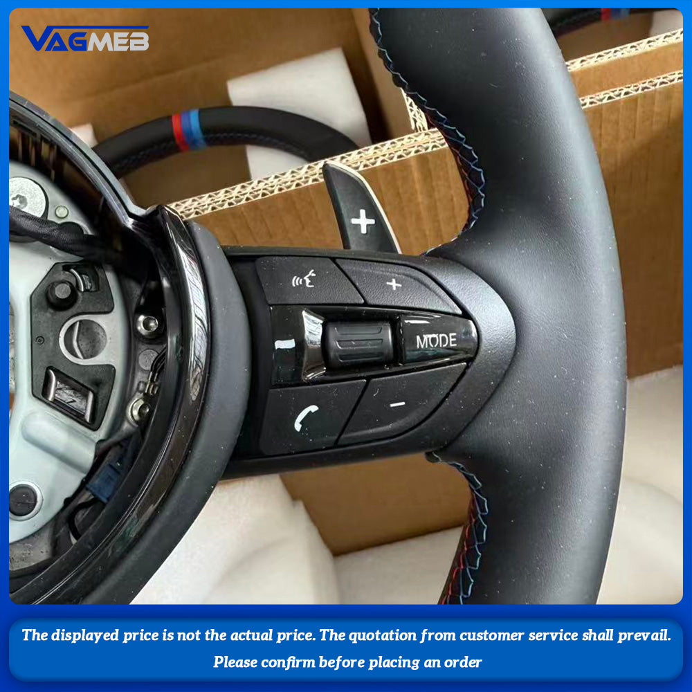 With red M1 M2 Button M Sport Steering Wheel for BMW F07 F10 F11 F12 F20 F21 F22 F25 F26 F30 F31 F32 F33 F34 F36 M3 F80 M4 F82
