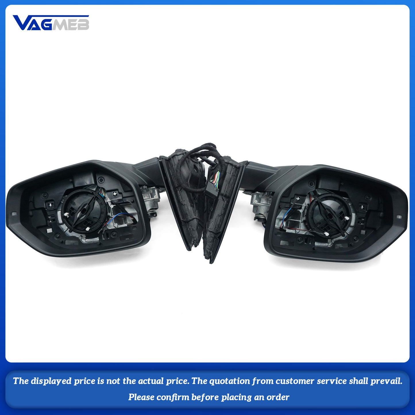 For the 2017 VW Atlas electrically folding rearview mirror half assembly