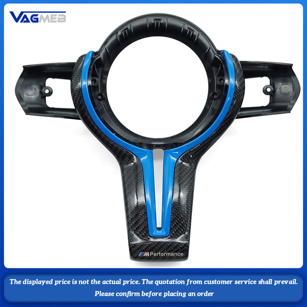 For BMW M Series F80 F82 F10 F06 F12 F13 F15 F16 M-sport F20 F22 F30 F31 F32 F33 F36 For BMW Steering Wheel Trim Carbon Fiber