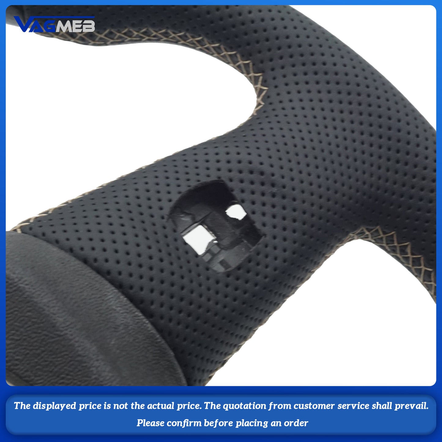 Carbon fiber perforated leather flat bottomed steering wheel For Audi Q5 FY Q7 4M Q8 car steering wheel, Car Accessories