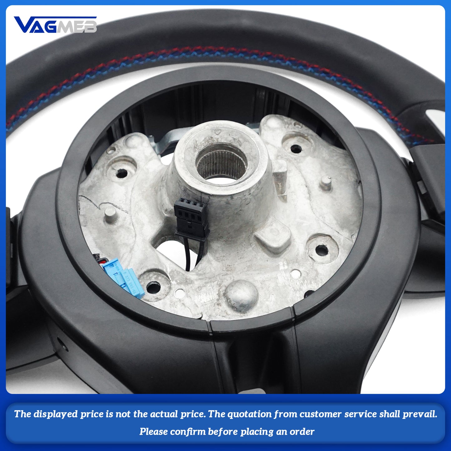 Steering Wheel For Bmw F30 F10 F31 F20 F25 F22 F36 F33 F32 F80 F82 F11 F18 F01 F90 E90 Is Made Of bore leather Material With vibration