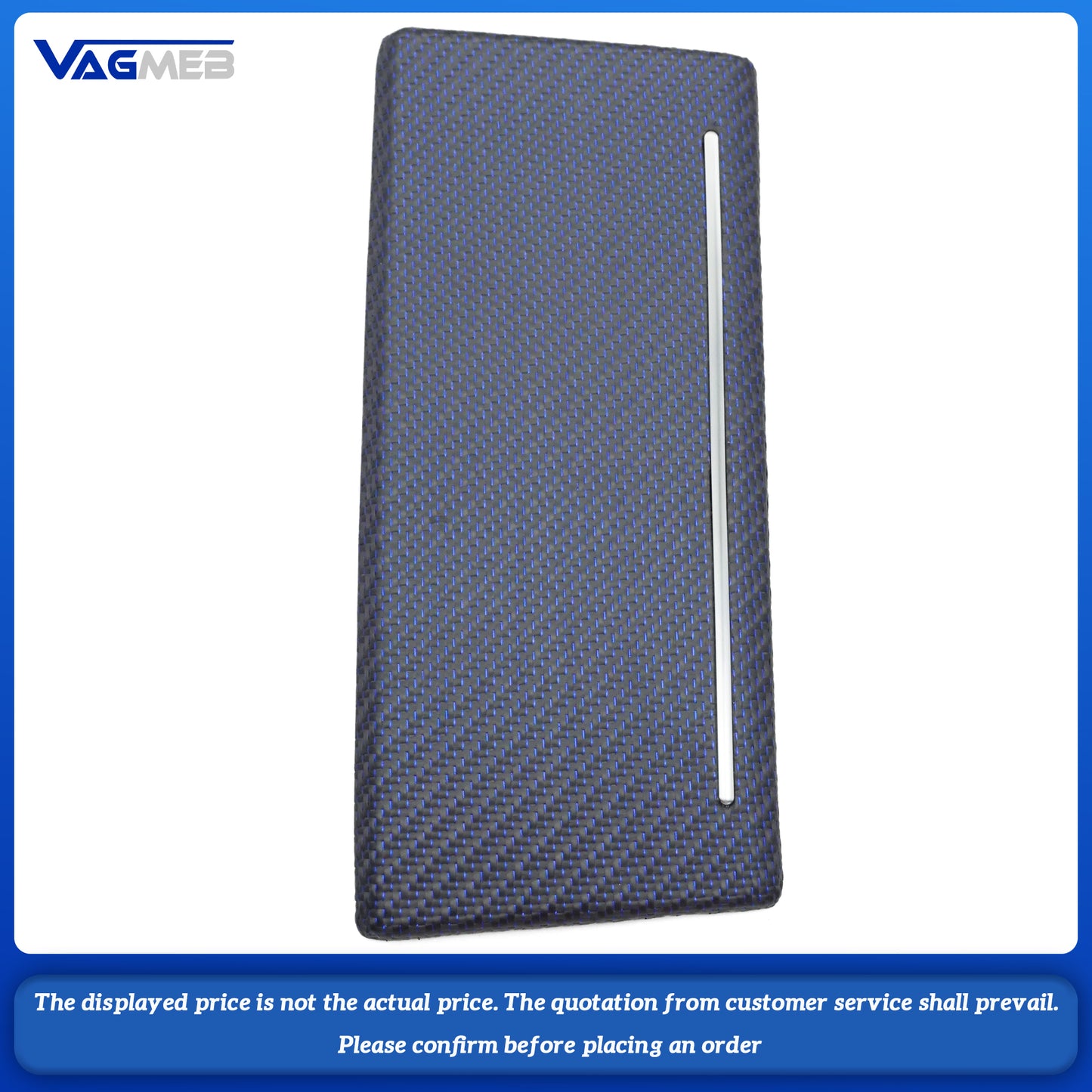 Carbon fiber center console blue line decorative panel for Audi RS A6 C8 carbon fiber interior decorative panel