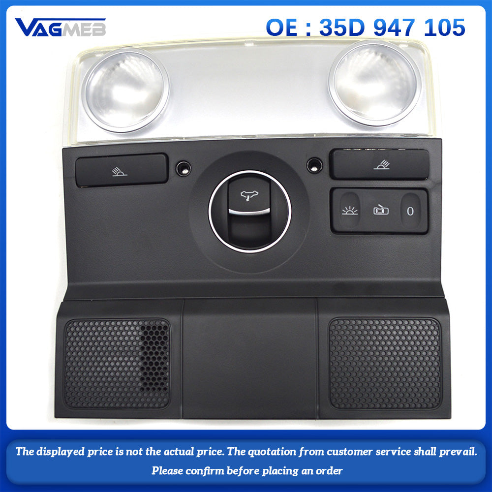 Car original ceiling light black with switch suitable For VW CC 35D 947 105