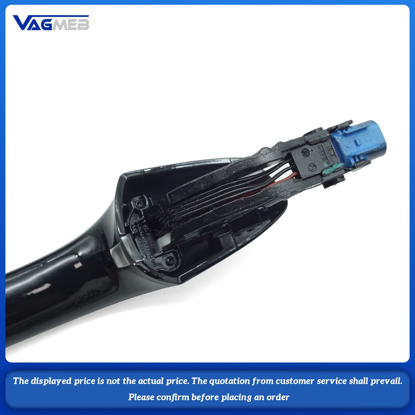 For VW Golf MK7 the electric handbrake is black without electroplating and equipped with a light