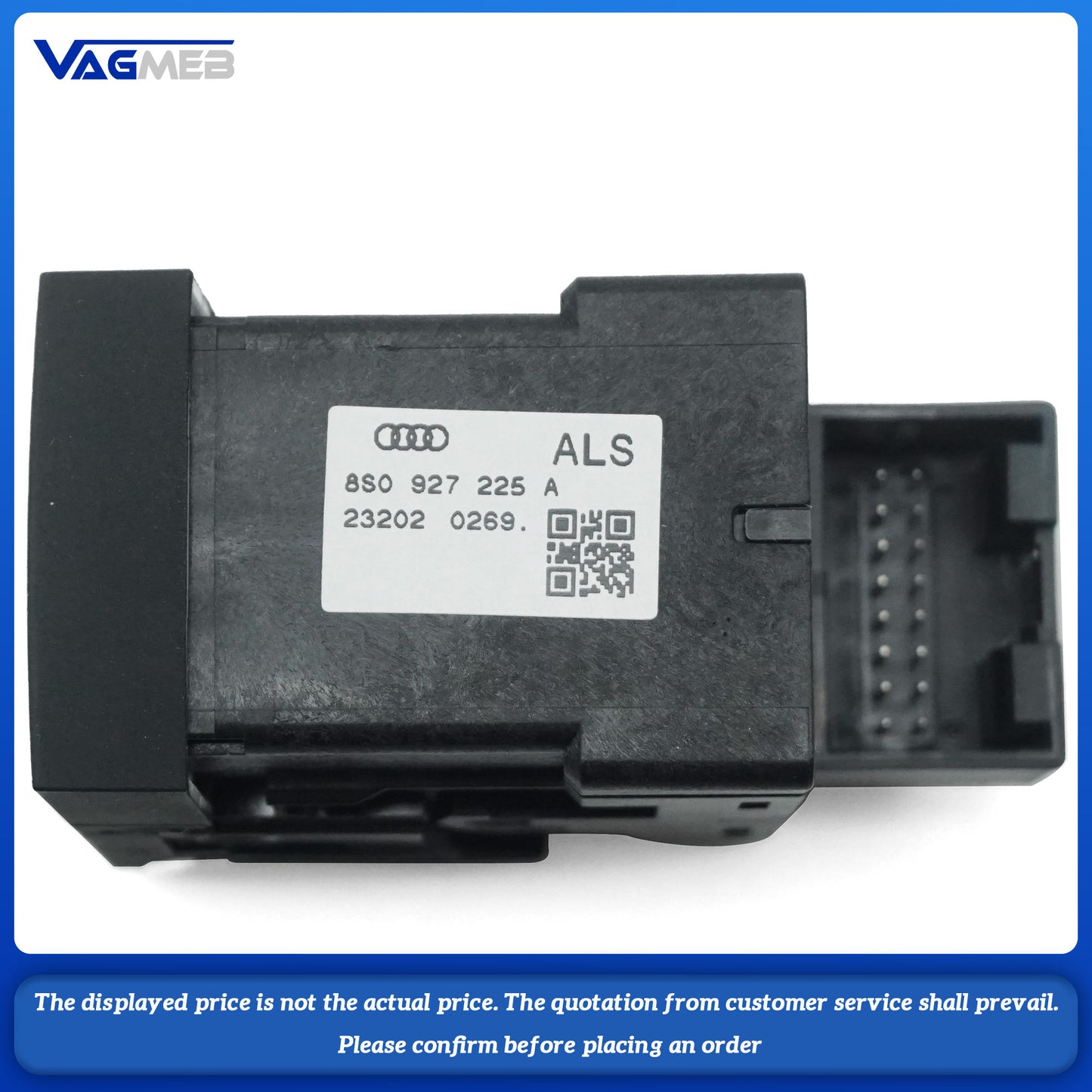 Hill Hold Auto Hold Switch And Wire For Audi TT MK3 White backlight button LHD 8S0 927 225 A