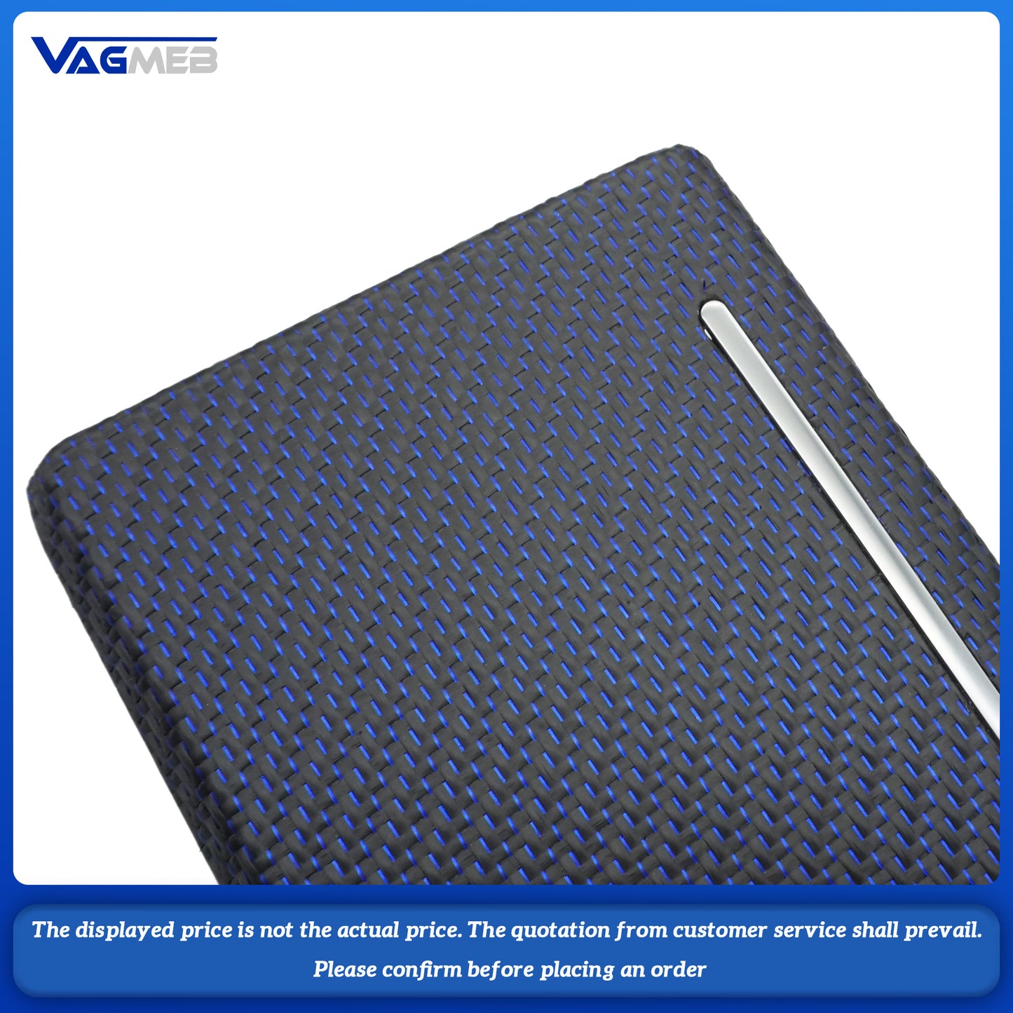 Carbon fiber center console blue line decorative panel for Audi RS A6 C8 carbon fiber interior decorative panel