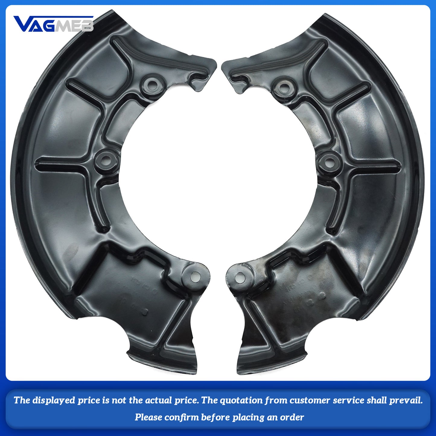 1set Brake Backing Plates Black Anchor Cover Splash Plates Fits for Audi Cars Brake Disc 1J0 615 311A3112A1J0 615 611D612D