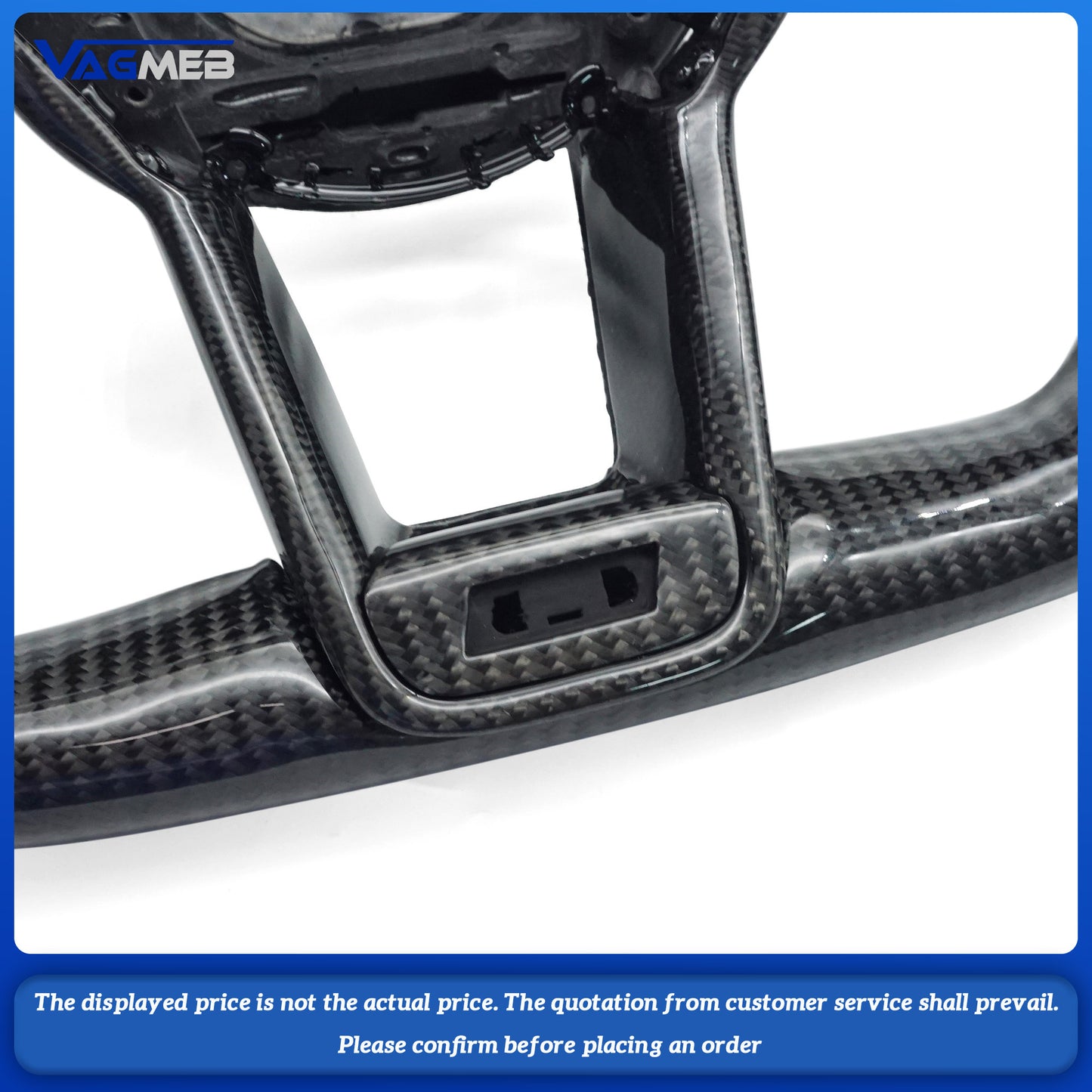 For Audi TT half-hole black line carbon fiber steering wheel
