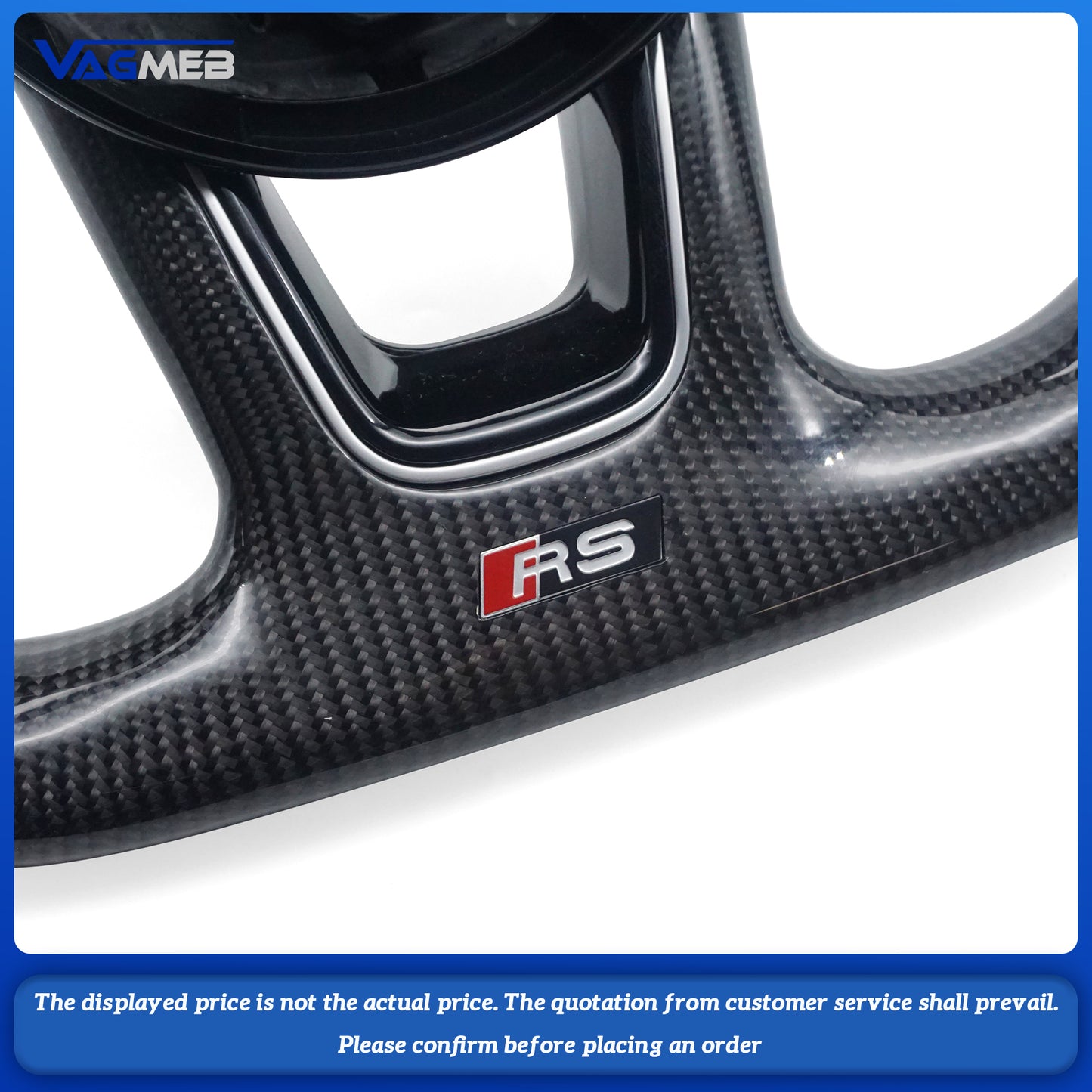 For Audi RS logo A4B9Steering Wheel Flat Bottom Steering Wheel Campaign Assembly
