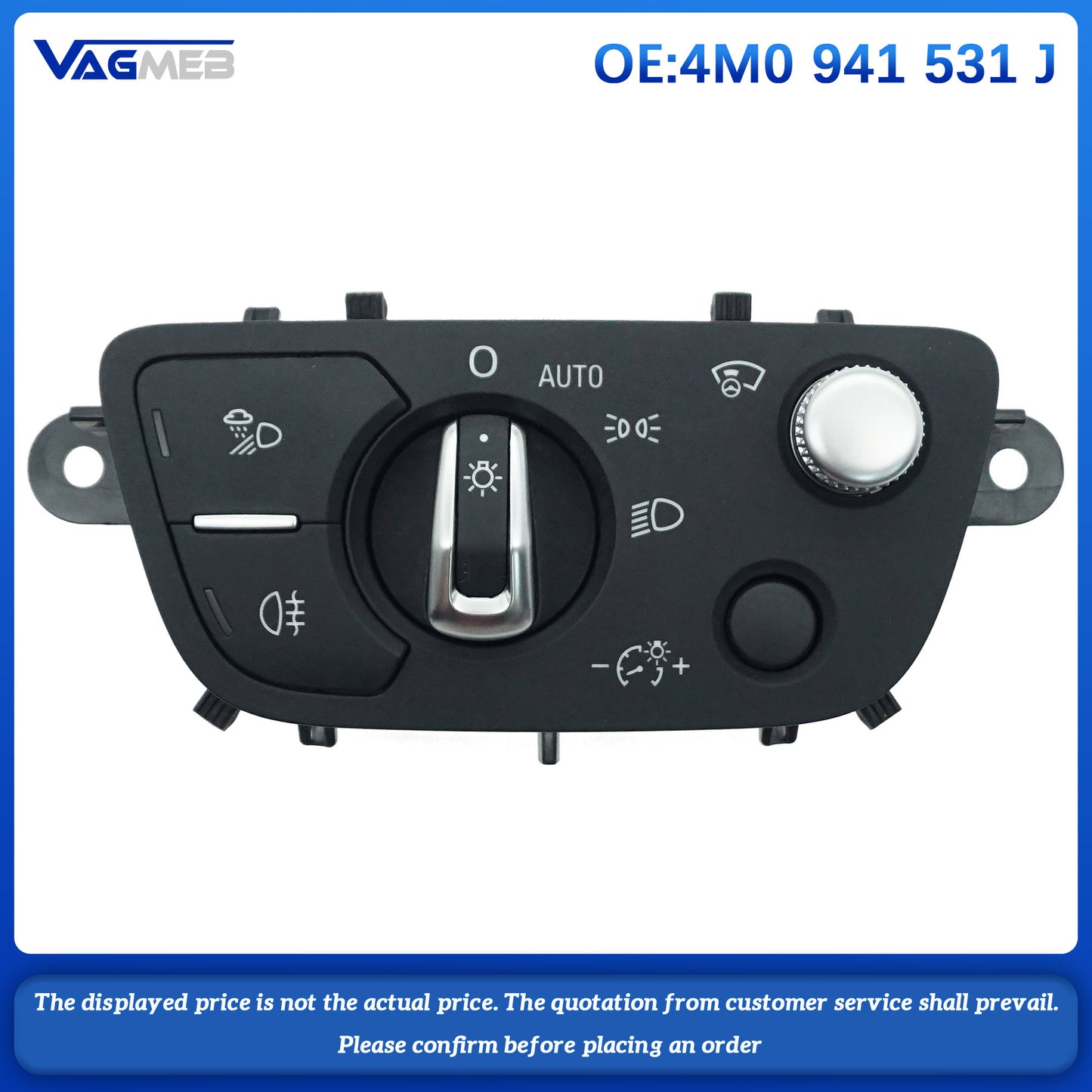For Audi A4L C8 Q7 A5 Q5FY Headlight switch with Head-up display 4M0 941 531 J