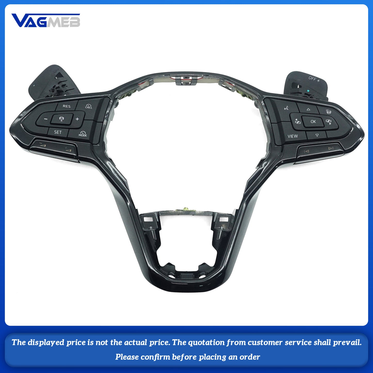 For VW Golf 8 MK8 Equipped with Steering Wheel Frame Mechanical key