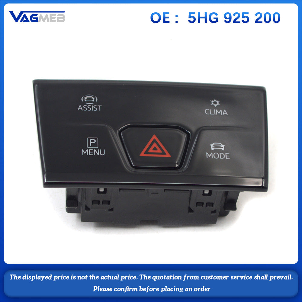Multi-function button switch headlight double flash switch with drive mode For VW Golf MK8 5HG 925 200 =