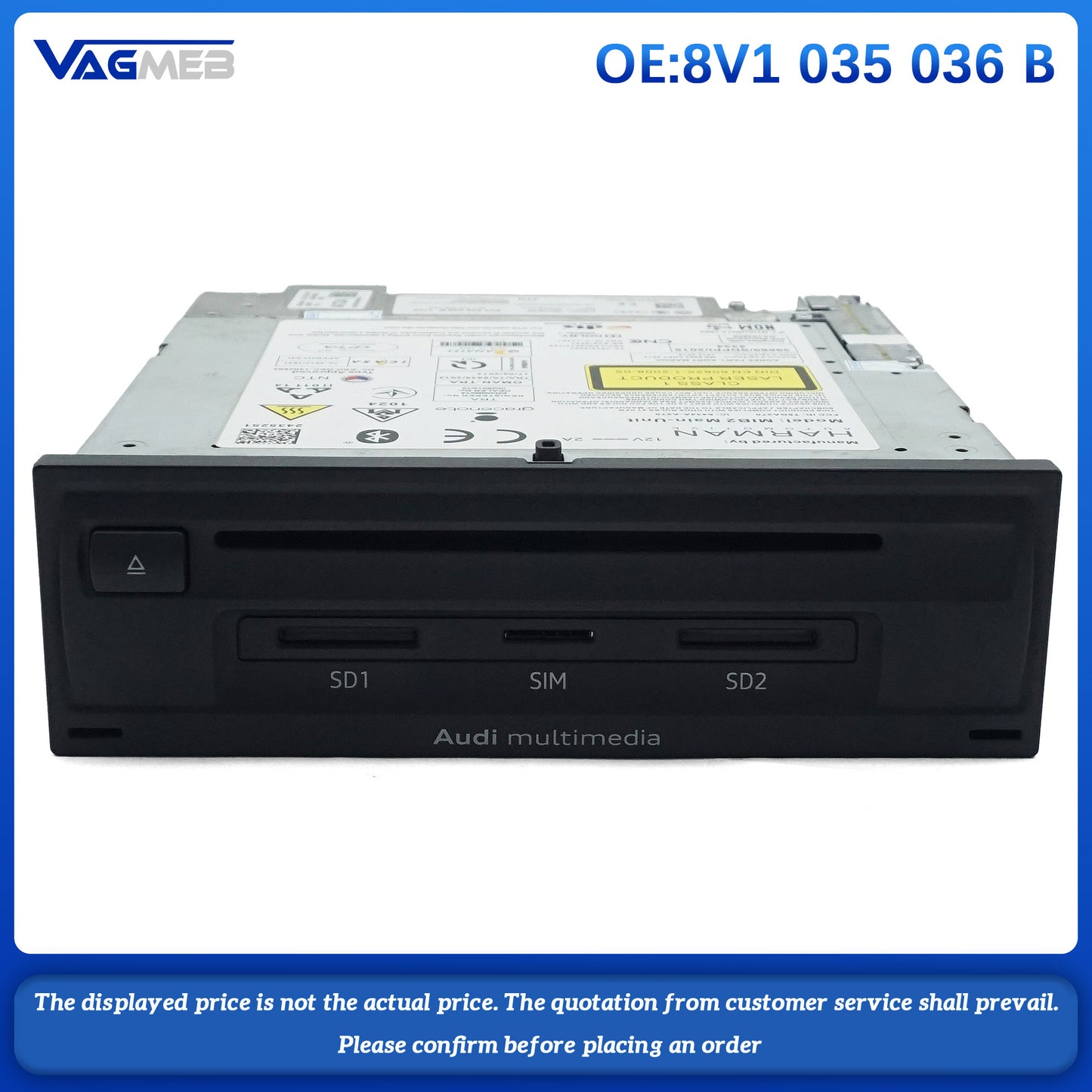 For Harman radio MAIN RADIO For Audi A3 S3 8V1 035 036 B