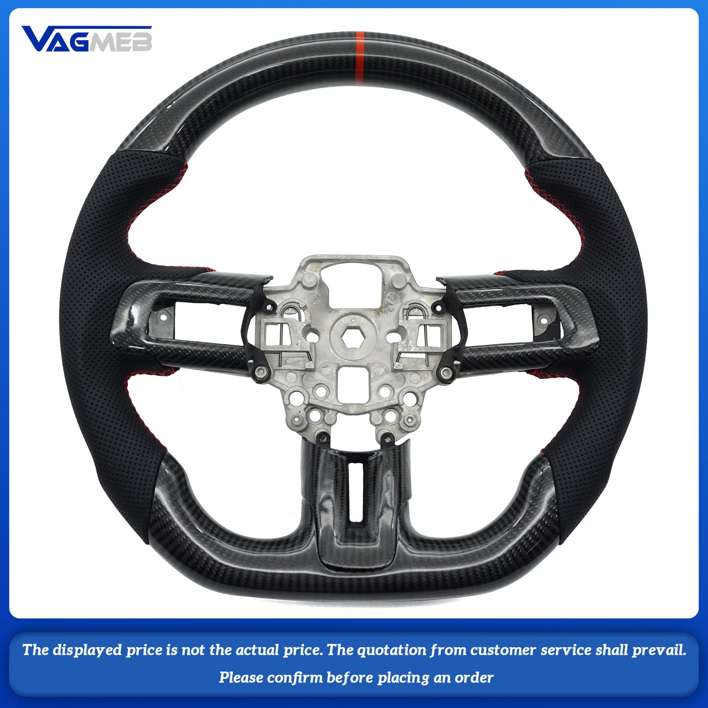 Customized stylized carbon fiber steering wheel For Ford Mustang Sport Wheel 2018