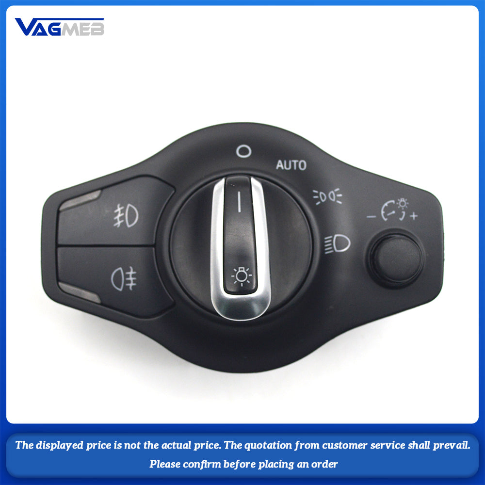 Chrome AUTO Headlight Fog Light Switch Control For Audi Q5 A5 S5 Coupe Sportback A4 S4 Avant B8 8K0 941 531 AS