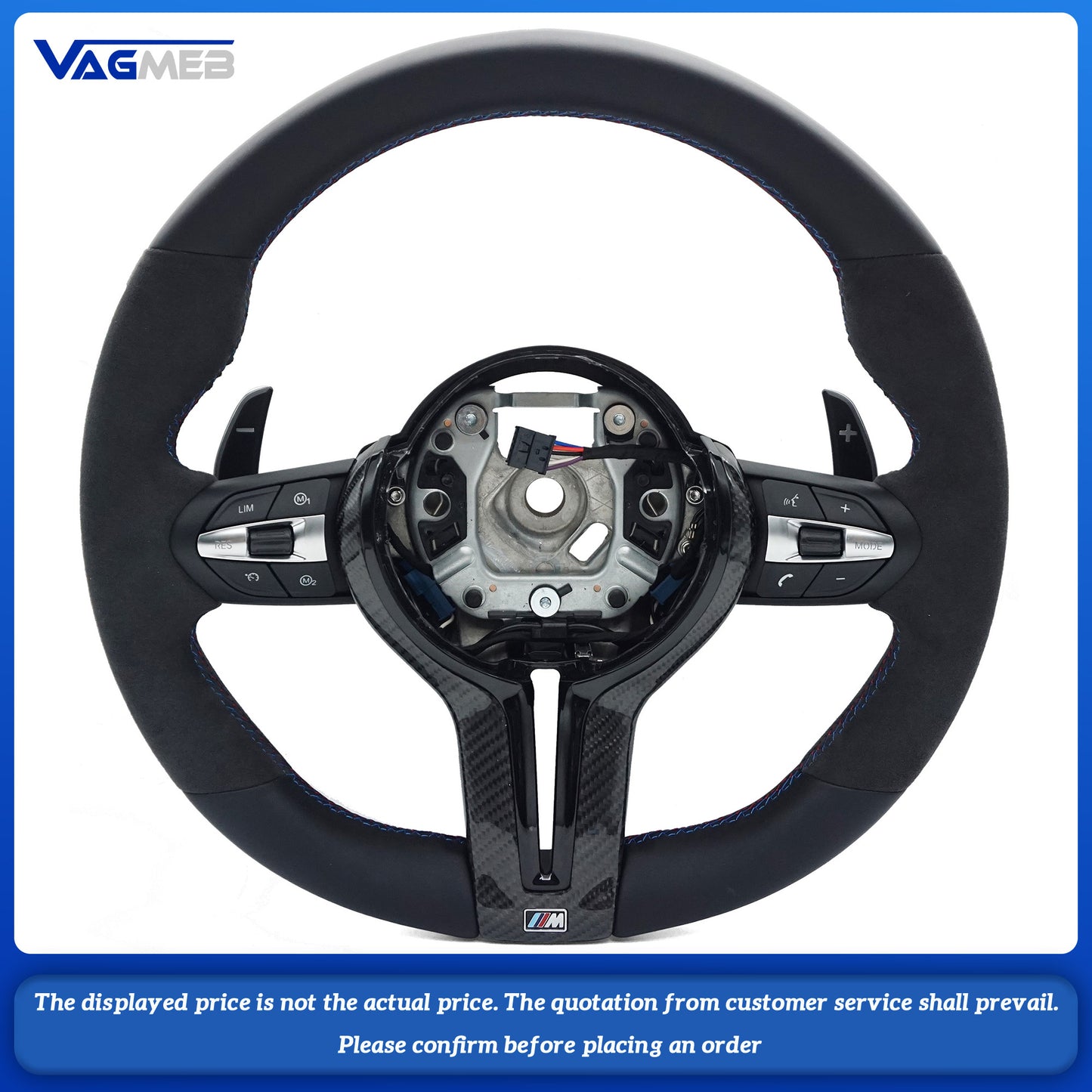 Half Alcantara M Volante Lekrad Steering Wheel for BMW F10 F11 F20 F21 F22 F25 F30 F31 F32 F33 F34 F36 F01 F06 F07 F12 F13 M3 M5