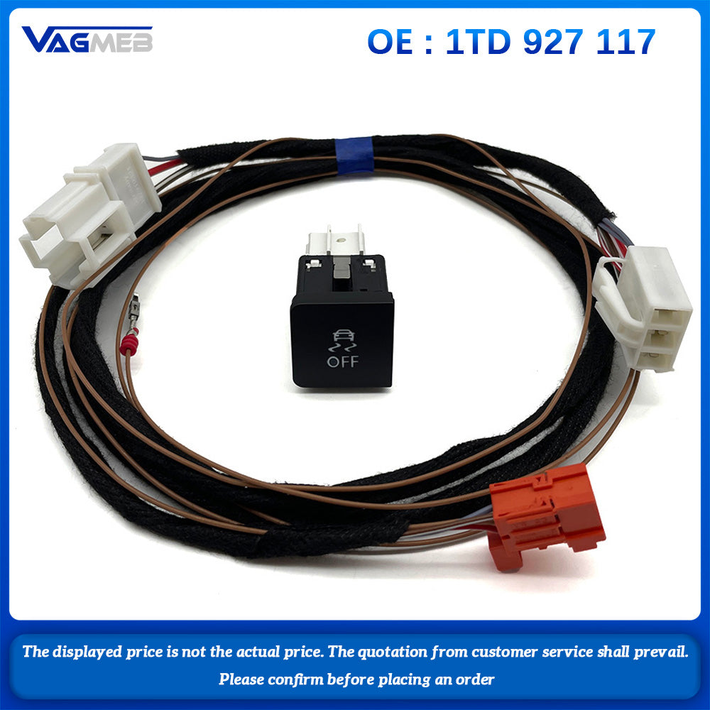 ESP OFF ASR Anti Skid Driving Mode Switch And Cable Wire Accessories For VW Jetta 5 MK6 Golf MK5 6 1TD 927 117