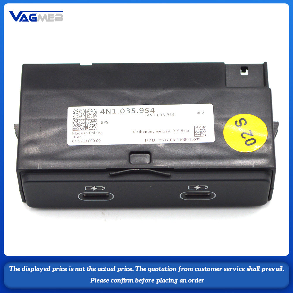 4N1 035 954 For Audi A6 A7 A8 Q8 CARPLAY dual usb-c charger PD type c switch