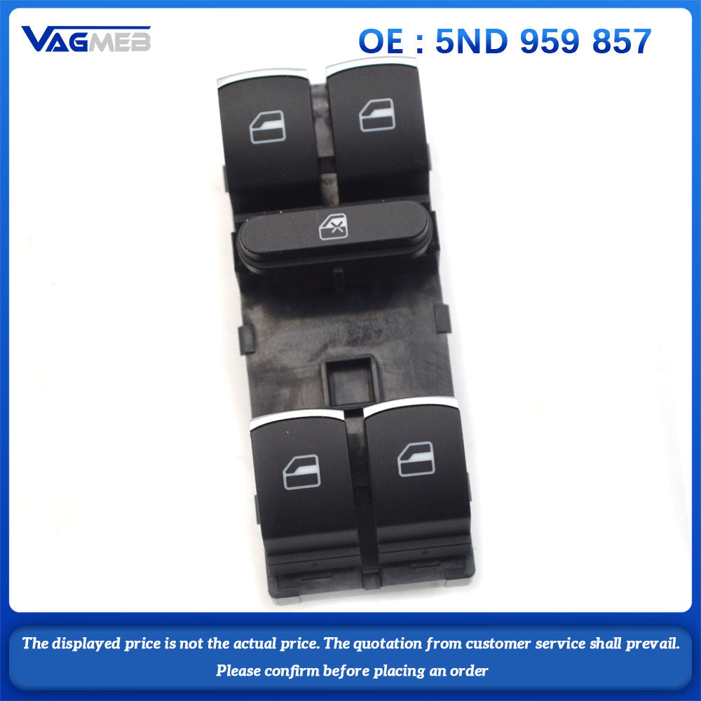 Master Power Window Control Switch For VW Jetta Tiguan Golf GTI MK5 MK6 Passat B6 CC Seat Leon MK2 5ND 959 857