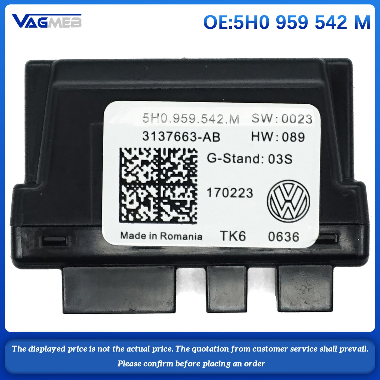 5H0 959 542 M permanent travel assist lane assist off-hand module