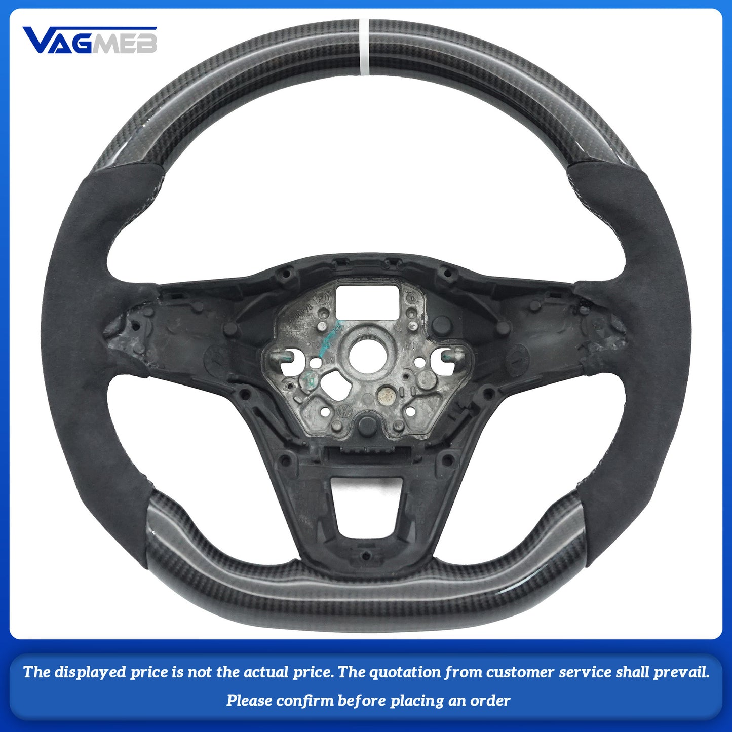 Racing Car Auto Parts Carbon fiber steering wheel For VW MK8