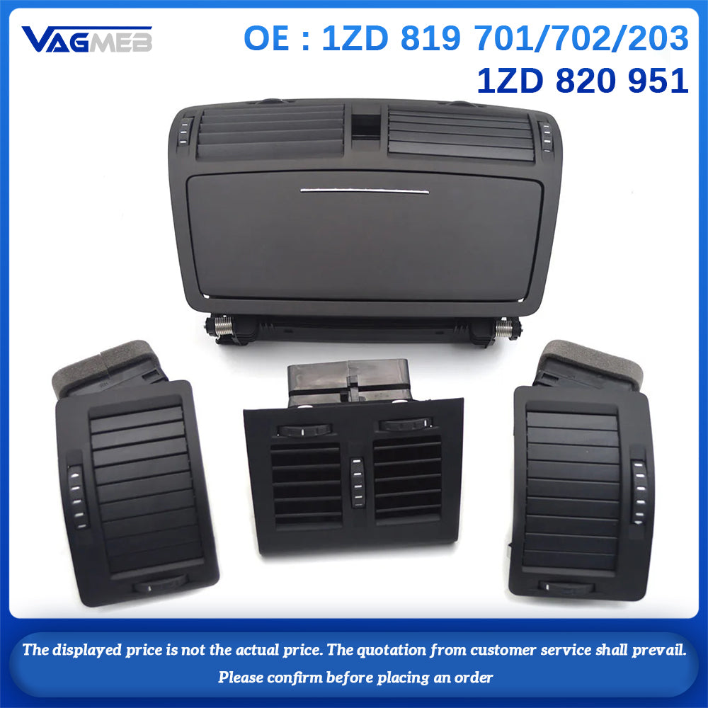 For Skoda Octavia 2004-2013 Car Instrument Panel Air Conditioning Outlet Vent 1ZD819701 1ZD819702 1ZD819203 1ZD820951