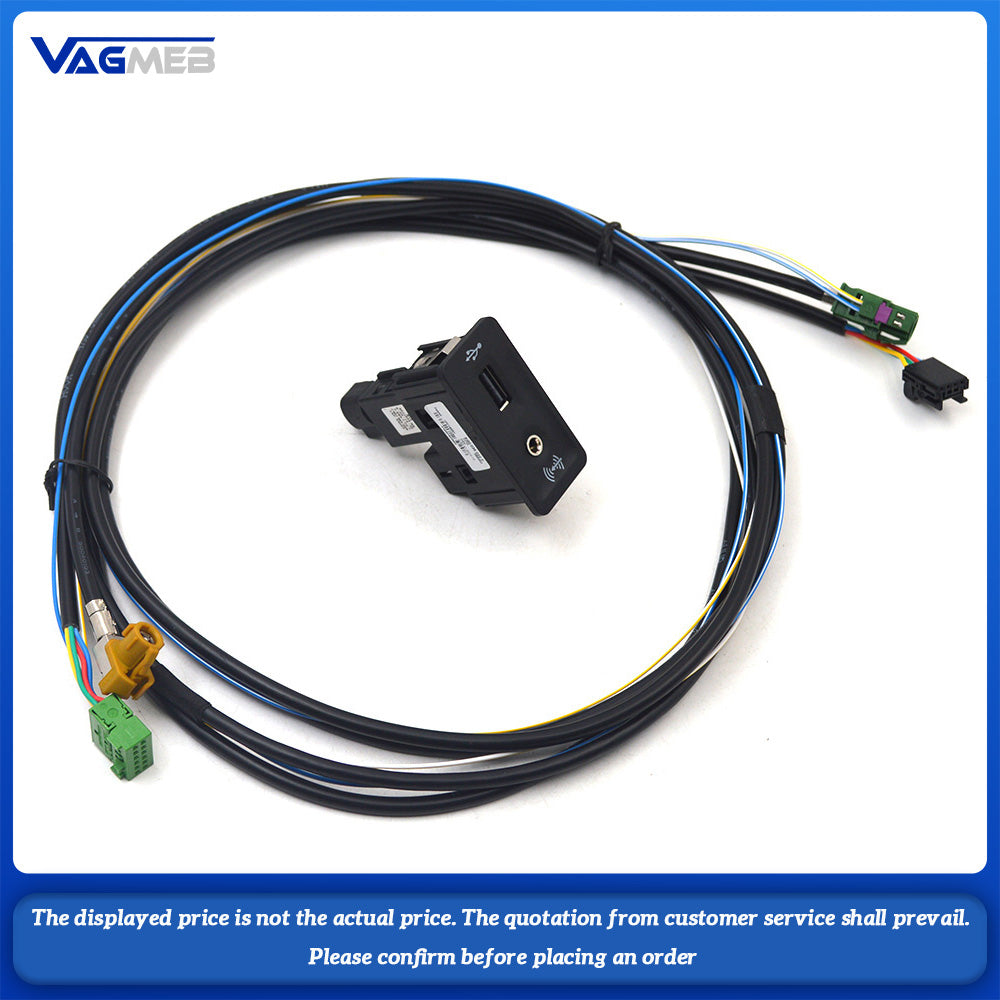 5G0 035 222 F Switch Plug Harness Set MDI USB AMI Install Plug Socket For VW Golf 7 MkII
