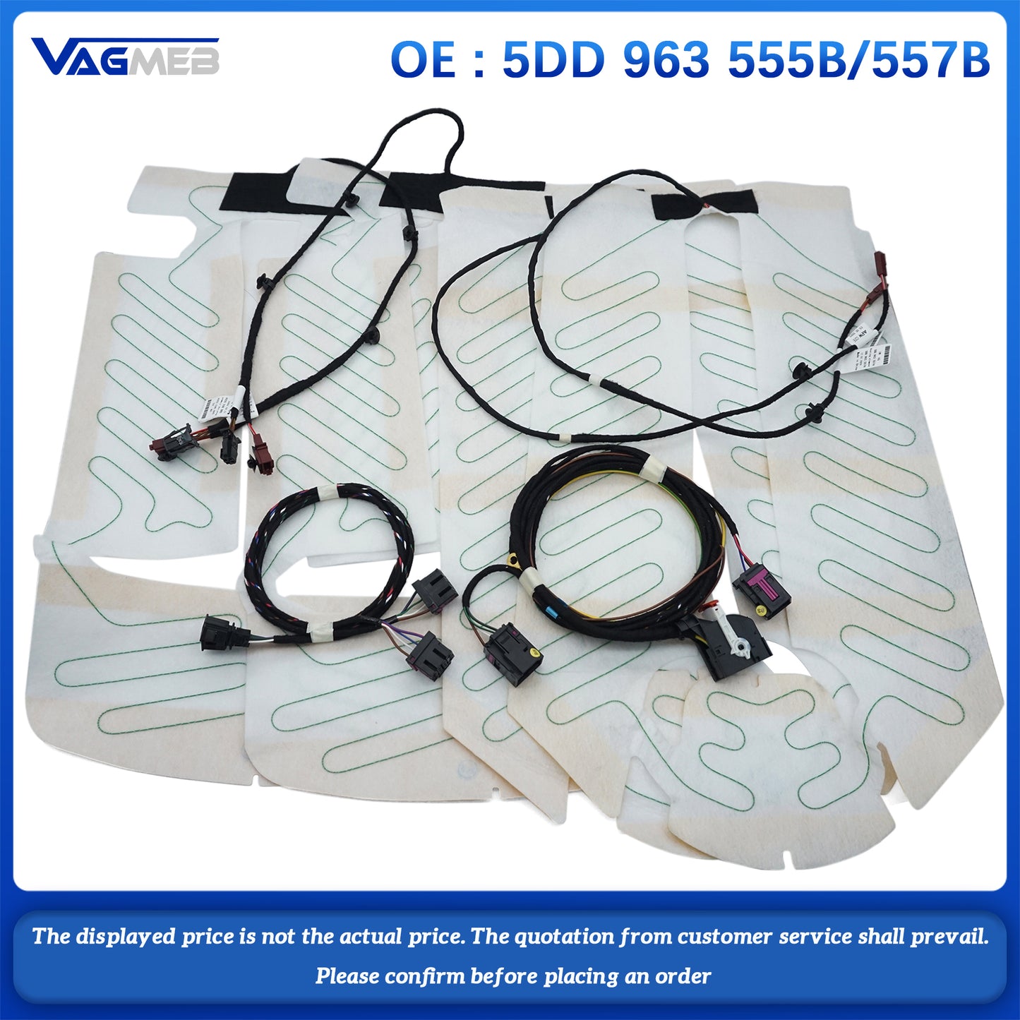 OEM Front driver and passenger seat heating pad back heating package For Skoda Octavia 5DD 963 555B 557B