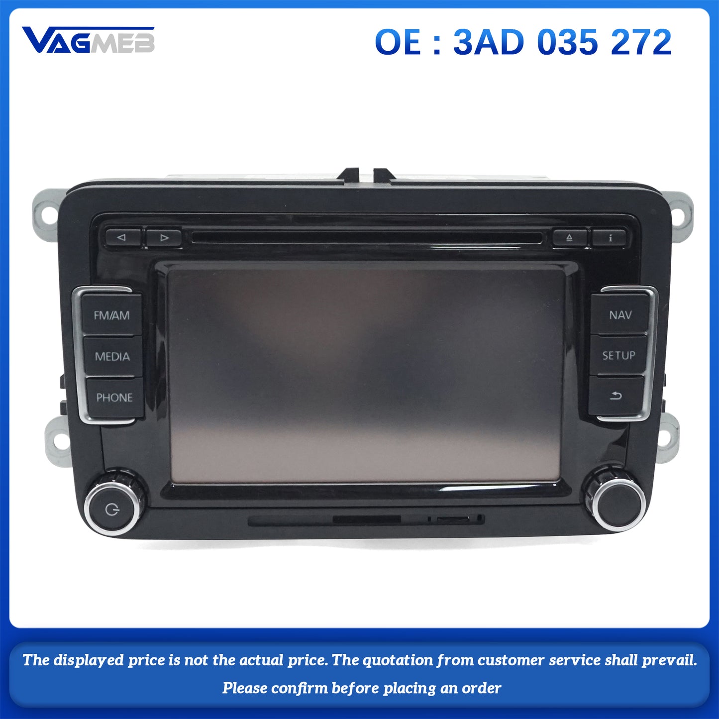 3AD 035 272 Car Radio RCD510 CD USB AUX RVC Rear View camera For VW Touran Tiguan MK1 CC Passat B8 Jetta Golf