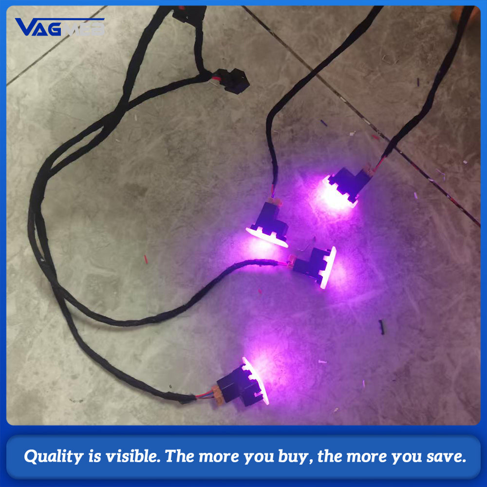 4Pcs Door Storage Box Ambient LED Light Kit For Audi A3 8Y 2021‑2024 Car Interior Door Pocket Atmosphere Retrofit Lamp