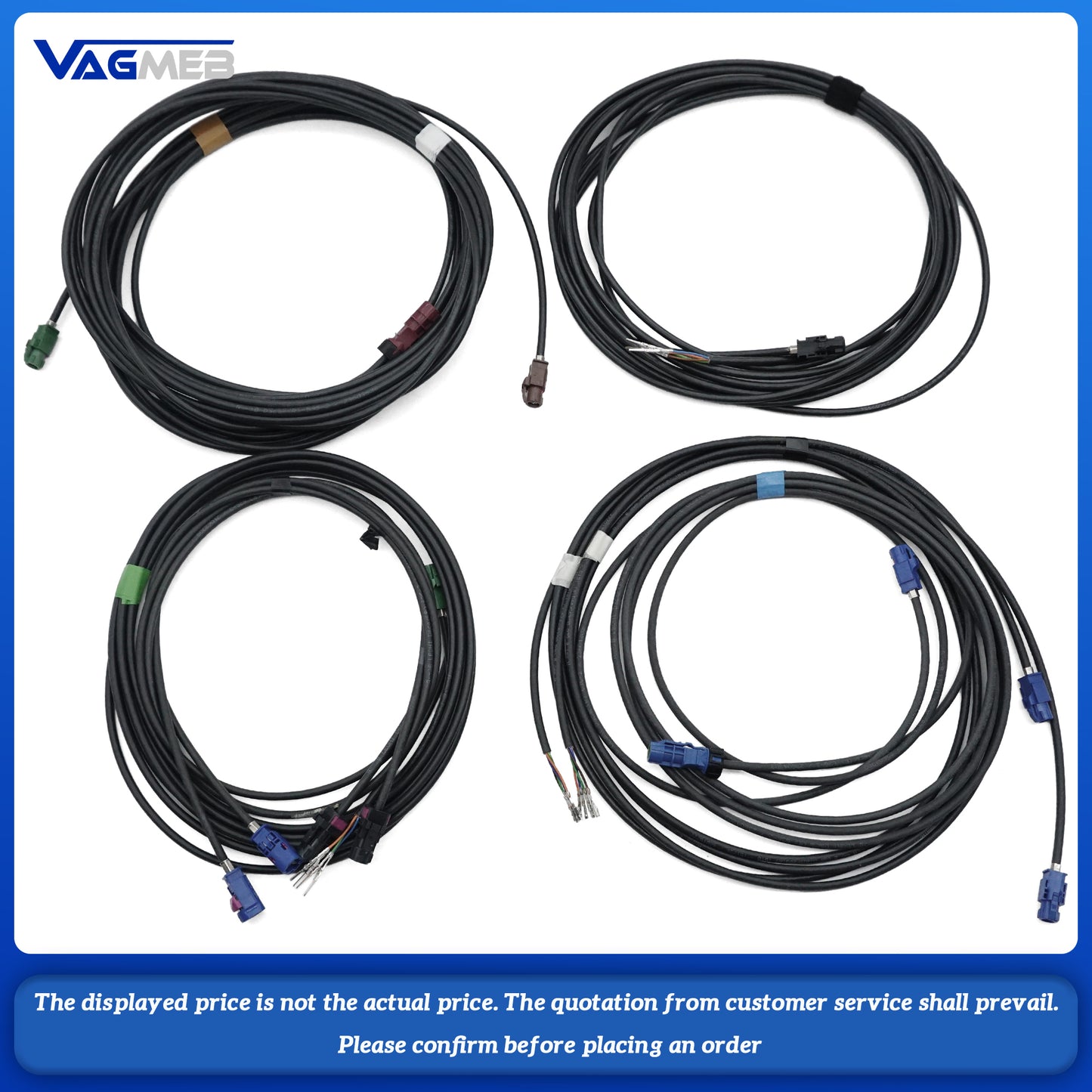For Audi A4 360 Panorama kit a set of mirror shell module wiring harness